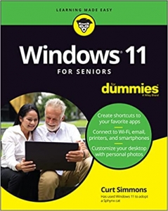 جلد معمولی سیاه و سفید_کتاب Windows 11 For Seniors For Dummies (For Dummies (Computer/Tech))