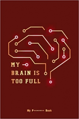 جلد سخت رنگی_کتاب My Brain is Too Full - My Password Book with Alphabetical Tabs: Save Internet Data Account, Address, Login, Username & Passwords | Small Print Logbook | Online Sign In Keeper | Security Log Gift